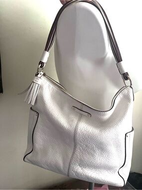Y2K Kate Spade ♠️ White Pebbled Leather Hobo